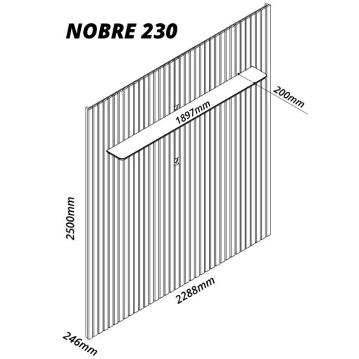 Painel até 85″ Nobre Ripado